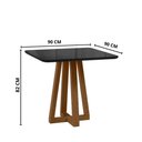 Ver imagem 3 de Mesa de Jantar Livia Piccola Quadrada com Vidro – Madeira/mdf, Âmbar/preto – Sonetto
