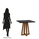 Ver imagem 4 de Mesa de Jantar Livia Piccola Quadrada com Vidro – Madeira/mdf, Âmbar/preto – Sonetto