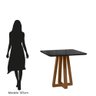 Mesa de Jantar Livia Piccola Quadrada com Vidro – Madeira/mdf, Âmbar/preto – Sonetto - 4