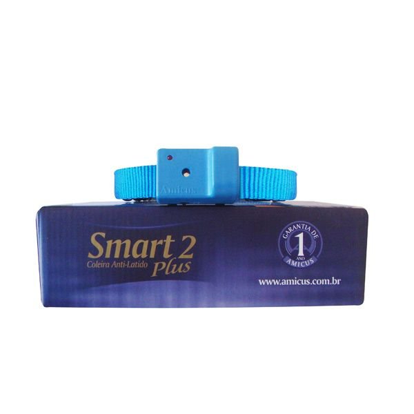 Coleira AntiLatido Smart Plus 2 Azul, Brinde Comedouro Duplo m/g 2000ml - 5