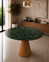 Ver imagem 1 de Mesa de Jantar Cone Freijó - Redonda 110cm - Verde Guatemala