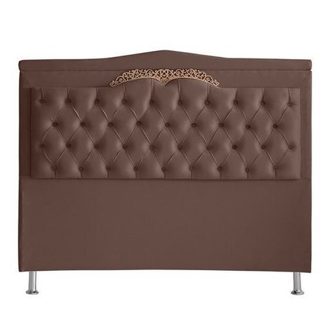 Cabeceira de Cama Box Madri Casal Queen 160 Cm Suede Rosê Eli Móveis e Decoração