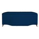 Ver imagem 1 de Calçadeira Recamier Baú Casal 140cm Greta Suede Azul Marinho - DS Estofados