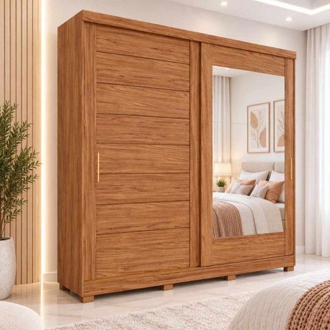 Guarda Roupa 2 Portas 1ESP 8g Pés Florença Panan Cinam