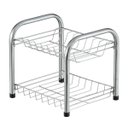 Ver imagem 1 de Escorredor de Louça Duplo Desmontável para 8 Pratos Cromado