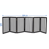 Grade Longa e Cercado 2 em 1 Cachorro Grande Portão 3 Metros X 85cm Pet Cães Bambu Madeira 6 Módulos - 2