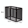 Grade Longa e Cercado 2 em 1 Cachorro Grande Portão 3 Metros X 85cm Pet Cães Bambu Madeira 6 Módulos - 6