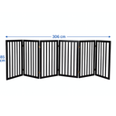 Ver imagem 4 de Grade Longa e Cercado 2 em 1 Cachorro Grande Portão 3 Metros X 85cm Pet Cães Bambu Madeira 6 Módulos