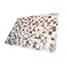Tapete de Couro de Boi 2M x 1,5M Natural Costurado Placas 10cm x 10cm com Borda - Of14 - 1