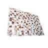 Tapete de Couro de Boi 2M x 1,5M Natural Costurado Placas 10cm x 10cm com Borda - Of14 - 3