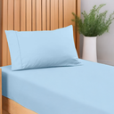 Ver imagem 2 de Kit Lençol de Cama Solteiro com Elástico e Fronha 200 Fios Algodão 3 Peças Ponto Palito Anti-pilling