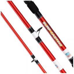 Vara Pesca Praia 3,30 Metros Albatroz Caranha 60 Lb vermelha - 3