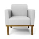 Ver imagem 4 de Kit 2 Poltronas Base de Madeira Fixa Castanho Marisa Linho D03 - D'Rossi A05 Cinza