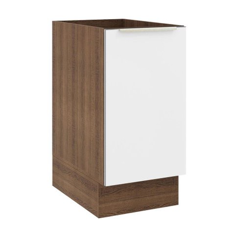 Balcão 40 Cm 1 Porta (sem Tampo) Rustic/Branco Veludo