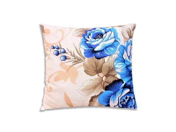 Kit Com 4 Capas de Almofadas Decorativas Flores Azul 40x40 Centímetros - 3
