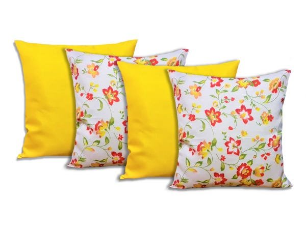 Kit Capas de Almofadas Decorativas 40x40 Centímetros Amarelo Casa e Decoração - 1