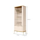 Ver imagem 3 de Cristaleira Vista Serena 2 Portas 2 Prateleiras MDF 78cm Off White Nature Bechara Móveis