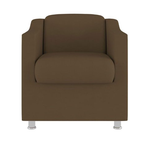 Poltrona Tilla Sala de Espera em Suede Balaqui Decor Marrom