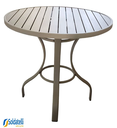 Ver imagem 2 de Mesa Outdoor Romana 100cm de Diâmetro com ou sem Furo Central e Estrutura Alumínio em Várias Cores -