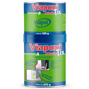 Adesivo Estrutural Bicomponente Viapoxi Tix 1 Kilo - V0510625 - VIAPOL Viapoxi Adesivo Tix 1 Kilo - 