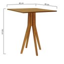 Ver imagem 2 de Mesa Bistrô Sevilha Madeira Maciça e Tampo Quadrado - Amêndoa - Tampo 80x80 Laminado Cinamomo