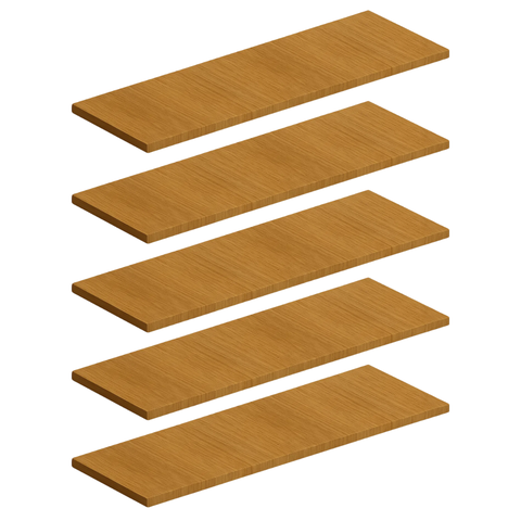 5 Prateleiras Mdf 30x100cm para Sala sem Suporte 18mm