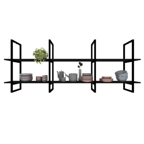 Prateleira Suspensa Industrial Teto Cozinha nichos para cozinha nicho industrial nichos para cozinha