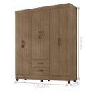 Ver imagem 2 de Guarda-roupa Granada Carvalho Oak 6 Portas 2 Gavetas 150cm Casal Mdp