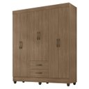 Ver imagem 1 de Guarda-roupa Granada Carvalho Oak 6 Portas 2 Gavetas 150cm Casal Mdp