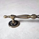 Ver imagem 2 de Puxador Duplo Berlin 280mm Bronze Antigo Porta Pivotante Correr Passagem Madeira Vidro Rústico
