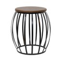 Ver imagem 1 de Banco Seat Garden Madeira e Metal Preto Medida 49x35cm