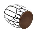 Ver imagem 3 de Banco Seat Garden Madeira e Metal Preto Medida 49x35cm