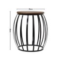 Ver imagem 5 de Banco Seat Garden Madeira e Metal Preto Medida 49x35cm