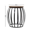 Ver imagem 4 de Banco Seat Garden Madeira e Metal Preto Medida 49x35cm