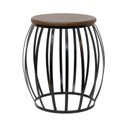 Ver imagem 2 de Banco Seat Garden Madeira e Metal Preto Medida 49x35cm