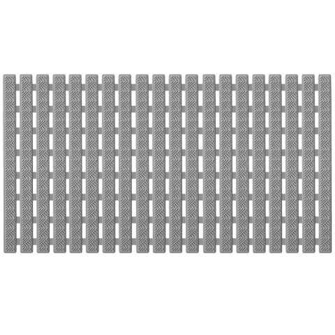 Tapete para Banheiro Antiderrapante Cinza Deck Linear 38x69cm Tbidblcz32 Kapazi