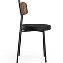 Ver imagem 7 de Kit 06 Cadeiras Decorativas Estofada Para Sala Jantar Barcelona L02 Couríssimo Marrom Preto - Lyam L