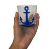 Copo Whisky Artesanal Vidro 300ml Umbandacandomblé-selecione:marinheiro Âncora Azul - 5