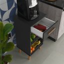 Ver imagem 3 de Balcão Fruteira Multiuso para Copa Cozinha Fenix:preto