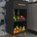 Ver imagem 4 de Balcão Fruteira Multiuso para Copa Cozinha Fenix:preto