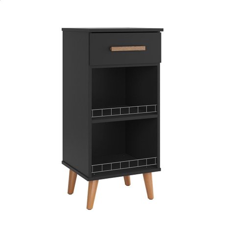 Balcão Fruteira Multiuso para Copa Cozinha Fenix:preto