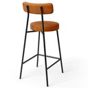 Ver imagem 7 de Kit 04 Banquetas Baixa para Cozinha Sala de Jantar Bar Bancada Milão L02 Couríssimo Canela - lyam de