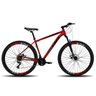 Bicicleta Mtb Aro 29 Kog 21 Velocidades com Freios a Disco Cor:vermelho+preto;tamanho:19 - 1
