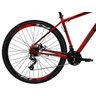 Bicicleta Mtb Aro 29 Kog 21 Velocidades com Freios a Disco Cor:vermelho+preto;tamanho:19 - 3