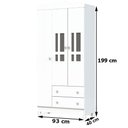 Ver imagem 4 de Quarto de Bebê Ariel 3 Portas com Berço Americano Multifuncional Cleo Branco com Colchão Ortobom - C
