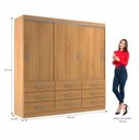 Ver imagem 4 de Guarda Roupa Isabela 3 Portas 9 Gavetas Evidência Móveis