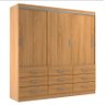 Guarda Roupa Isabela 3 Portas 9 Gavetas Evidência Móveis - 1