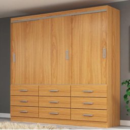 Guarda Roupa Isabela 3 Portas 9 Gavetas Evidência Móveis - 2 Guarda Roupa Isabela 3 Portas 9 Gavetas Evidência Móveis - 2