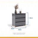 Ver imagem 3 de Mini Cômoda/mesa de Cabeceira 3 Gavetas Ej Móveis