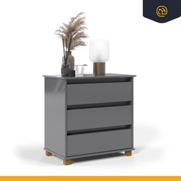 Mini Cômoda/mesa de Cabeceira 3 Gavetas Ej Móveis - 6